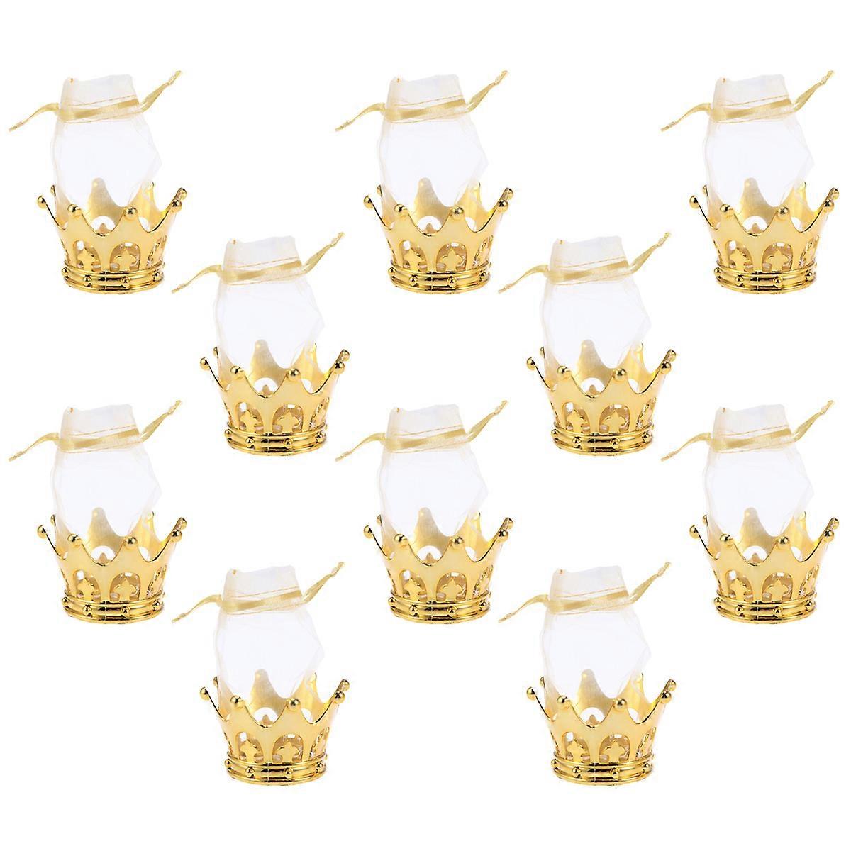 Golden Wedding Drawstring Bags for Candy Storage 10Pcs Creative