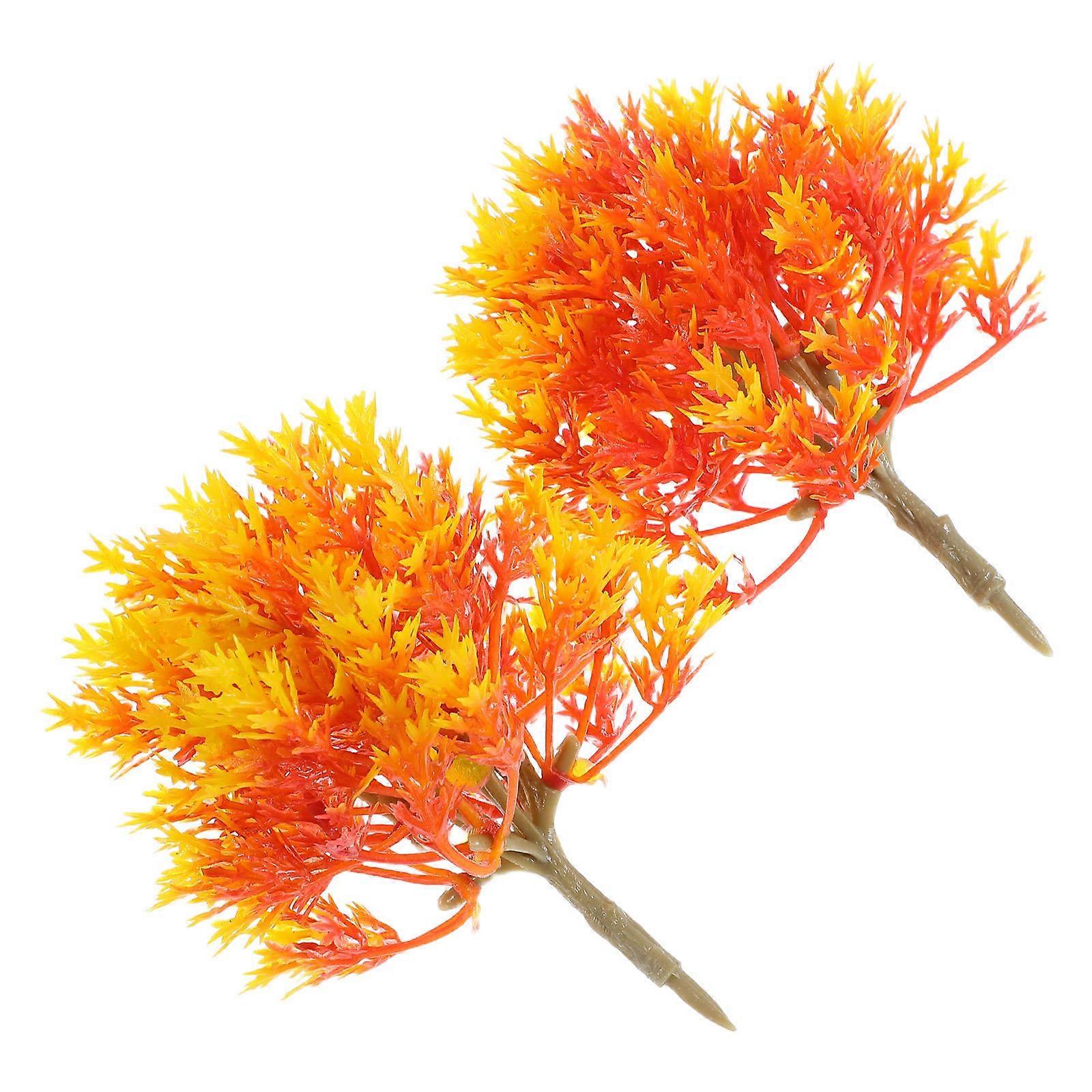 Garden Ornament Maple Tree Model for Decoration Creative 4Pcs Set