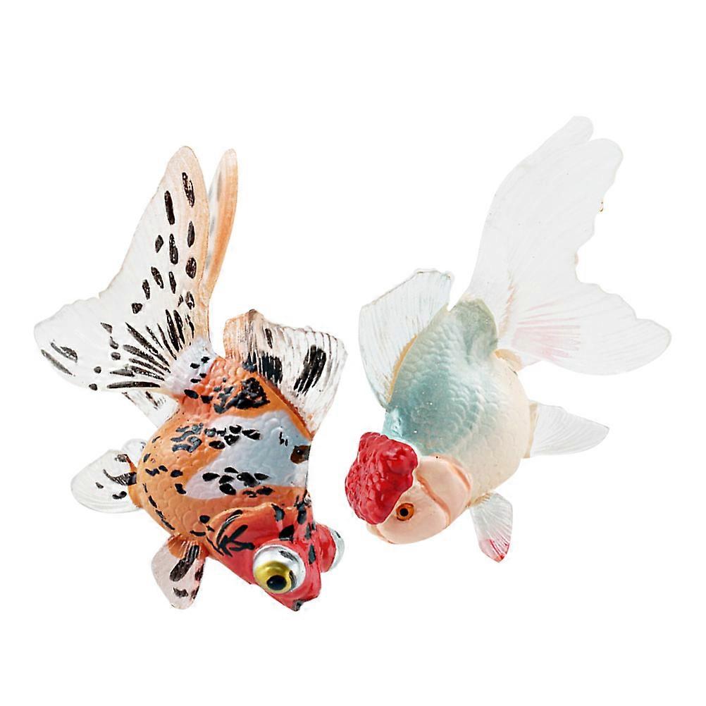 Simulation Goldfish Model for Decoration 6Pcs Realistic Fish Figurines