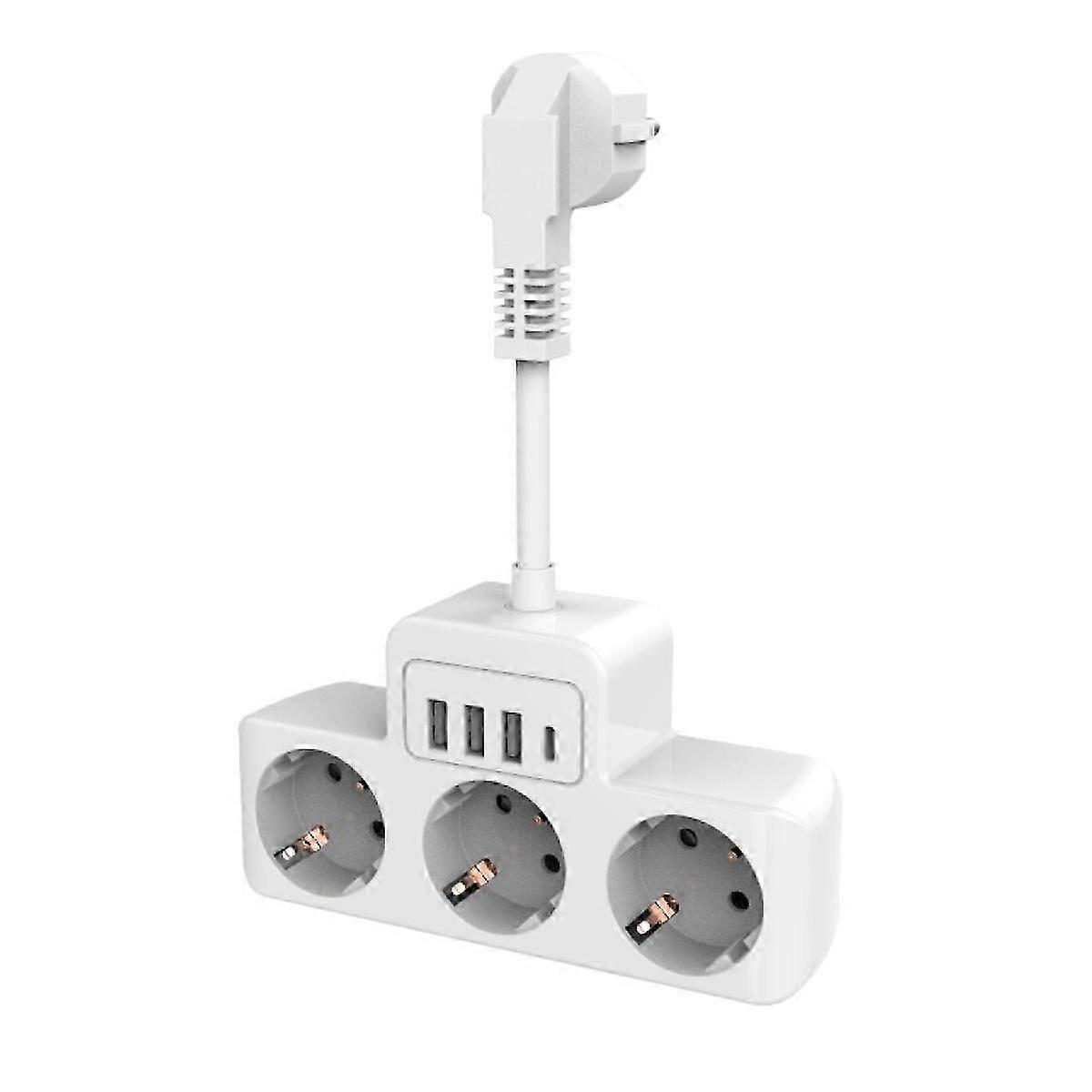 EU Plug Socket with Switch Power Strip Eu standard Socket Converter