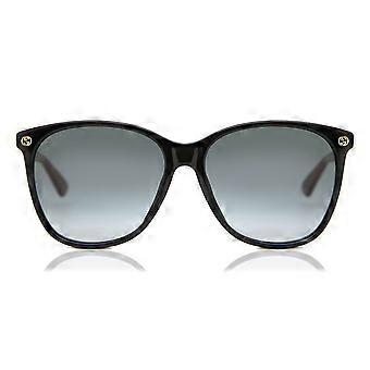 Gucci GG0024S 003 Full Rim Black Women Cat Eye Sunglasses UV3 Original