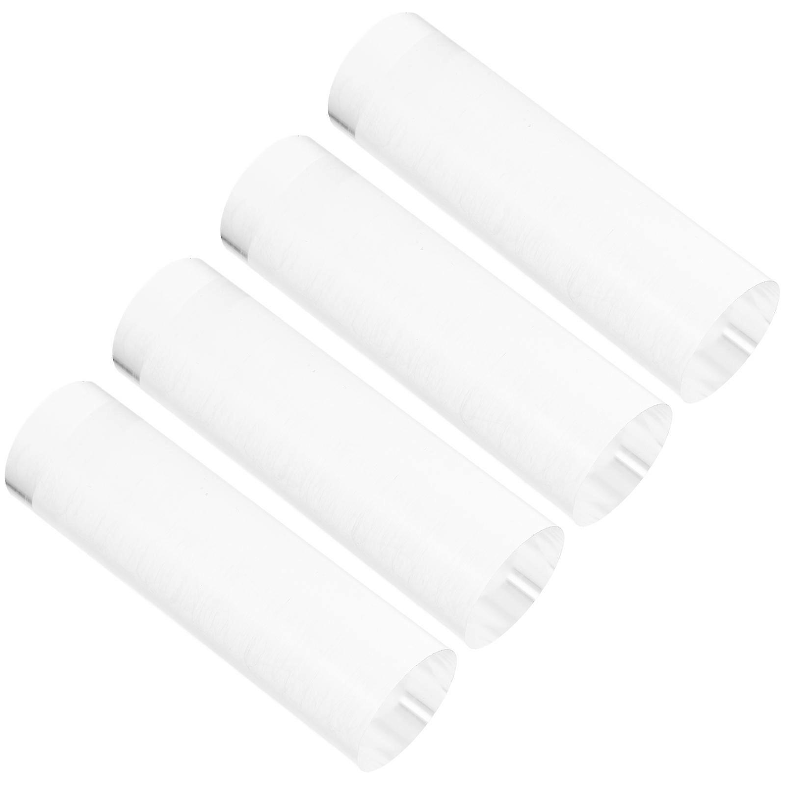 Acrylic Display Risers Transparent for Decor 4Pcs Clear Polished Blocks