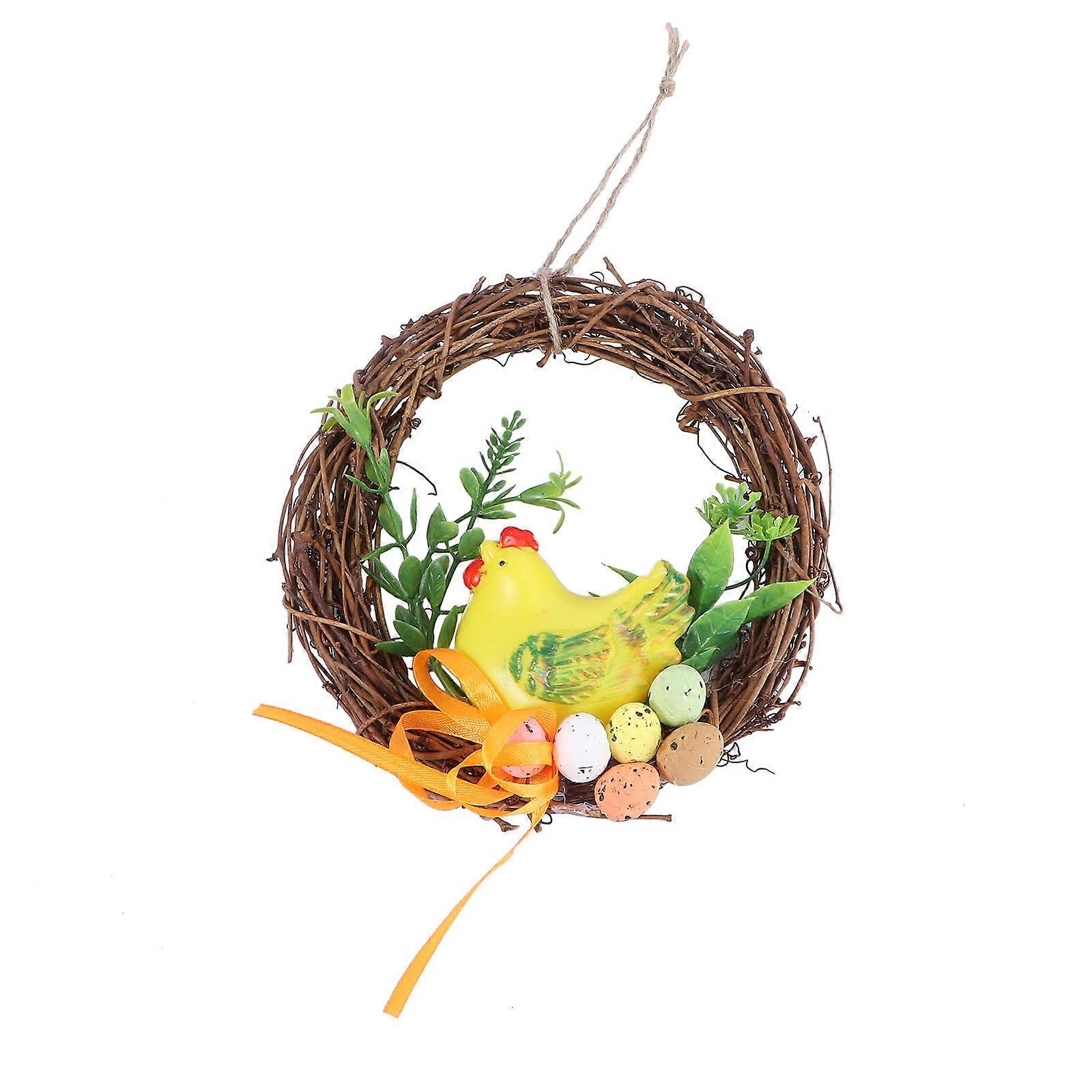 Chick Easter Garland Wreath Decoration for Decor Simulation Random