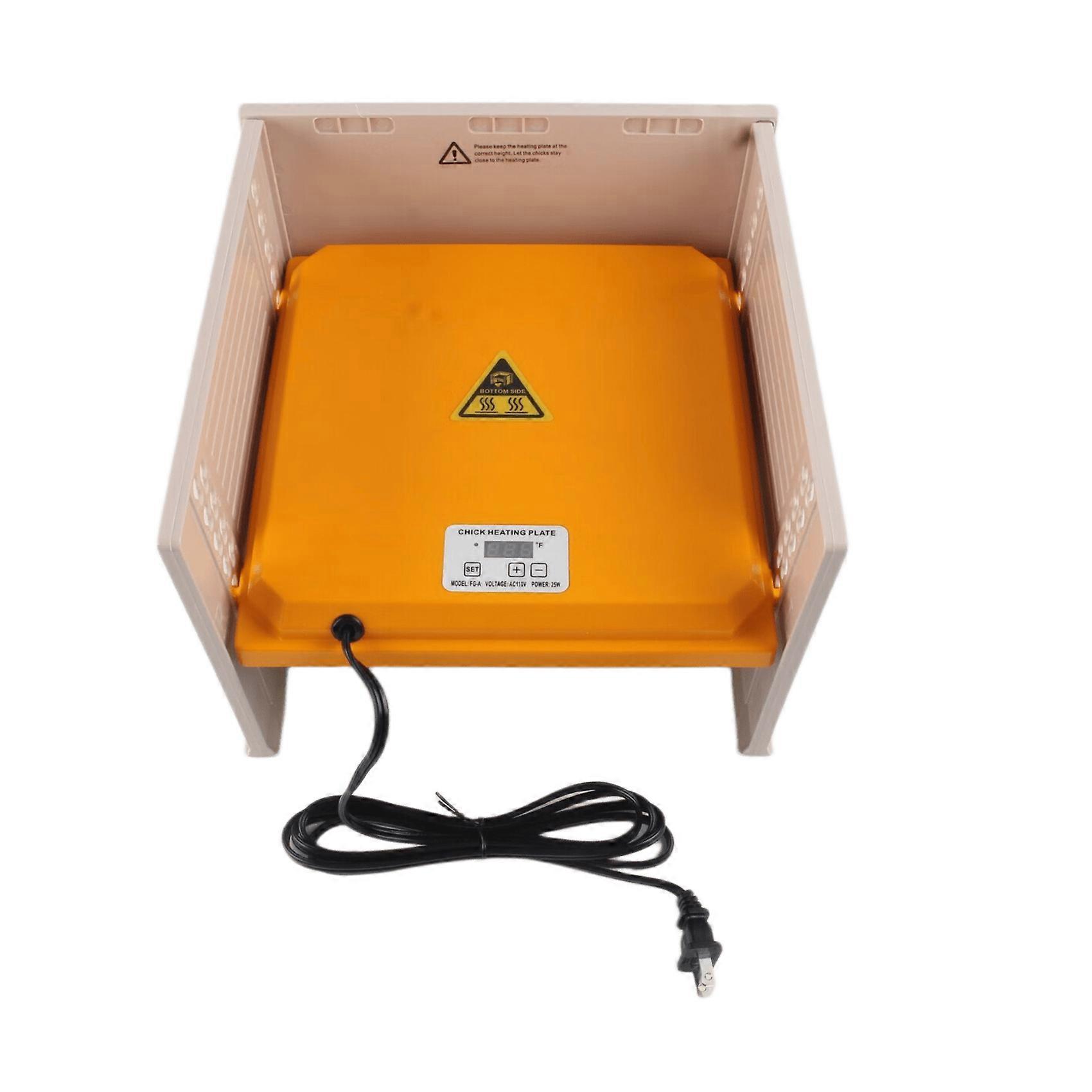 Chick Brooder Heating Plate Chicken Brooder Heater with Adjustable Height and Angle, Digital Temperature Control US Plug