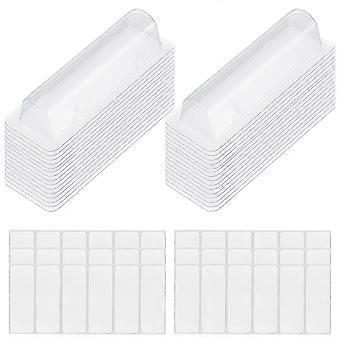 Transparent Lip Balm Window Holder for Storage 60Pcs Plastic Pouches