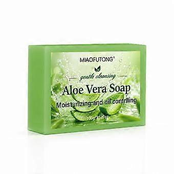 Natural Aloe Vera Cleansing Soap Bar, Infused Green Tea & Organic Shea Butter Extract, Gentle Oil Control Moisturizing Triple Milled Botanical Face Bo