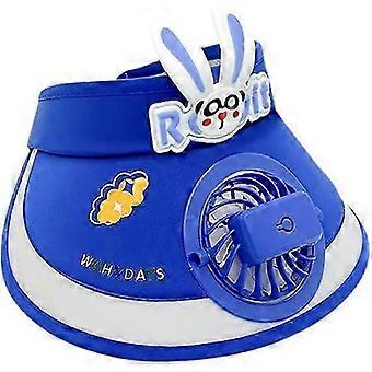 Kids Fan Built-in Summer Sun Visor Hat, Adjustable USB Powered Polyester, For Outdoor Activities, Boys and Girls