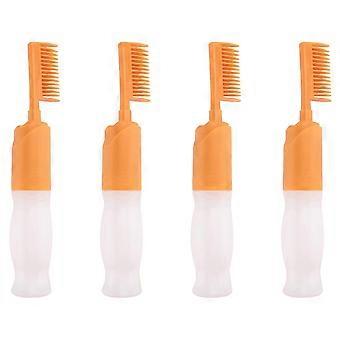 4X Hair Dyeing Comb Hair Dyeing Brush with Bottle DIY Combing Salon Dyeing Baking Oil Brush Hair Dye Tool