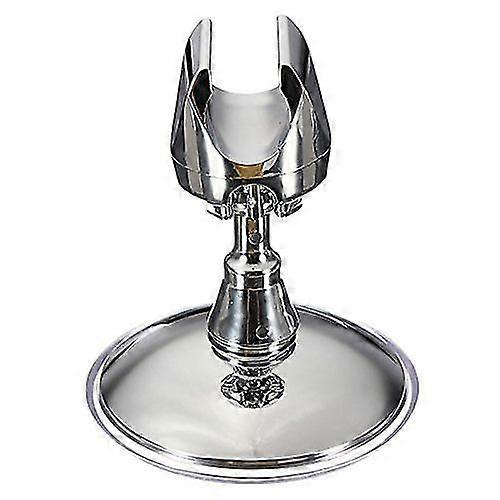 Adjustable Shower Head Chrome Plated Bracket Bathroom Suction Rack (silver) (1pcs)