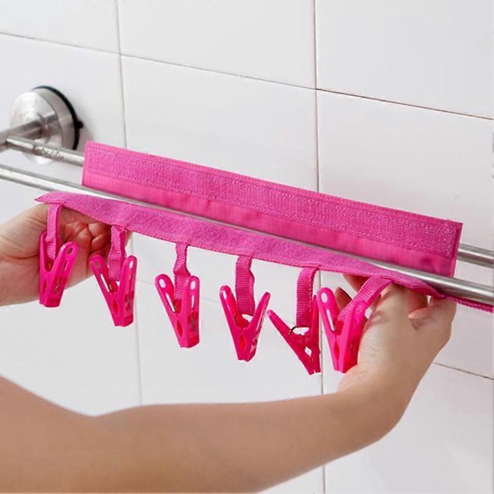 Bathroom Rack Clothespin Travel Portable Folding