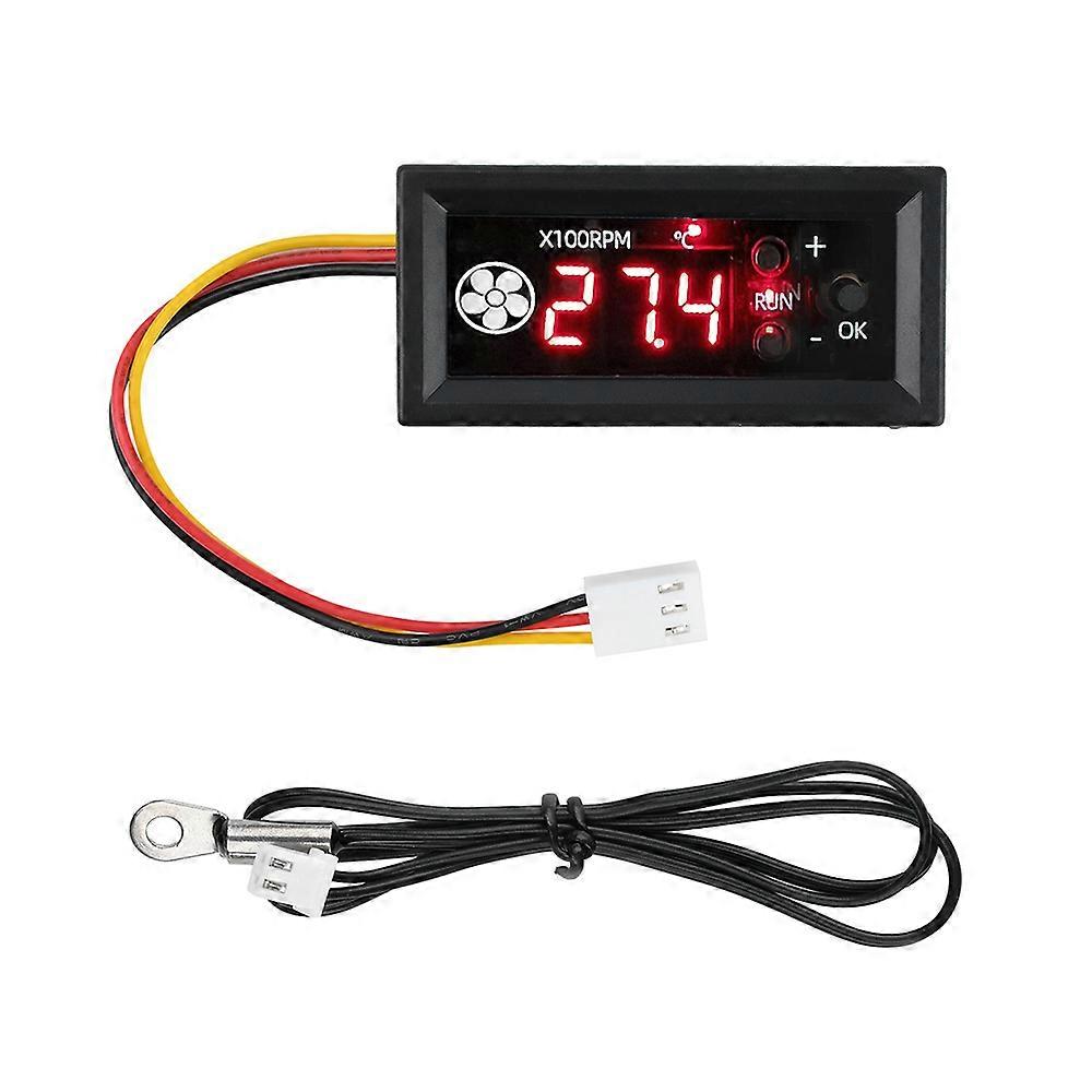 PWM Fan Controller 12V, 4-Wire Support, Temp Sensor and Digital Display