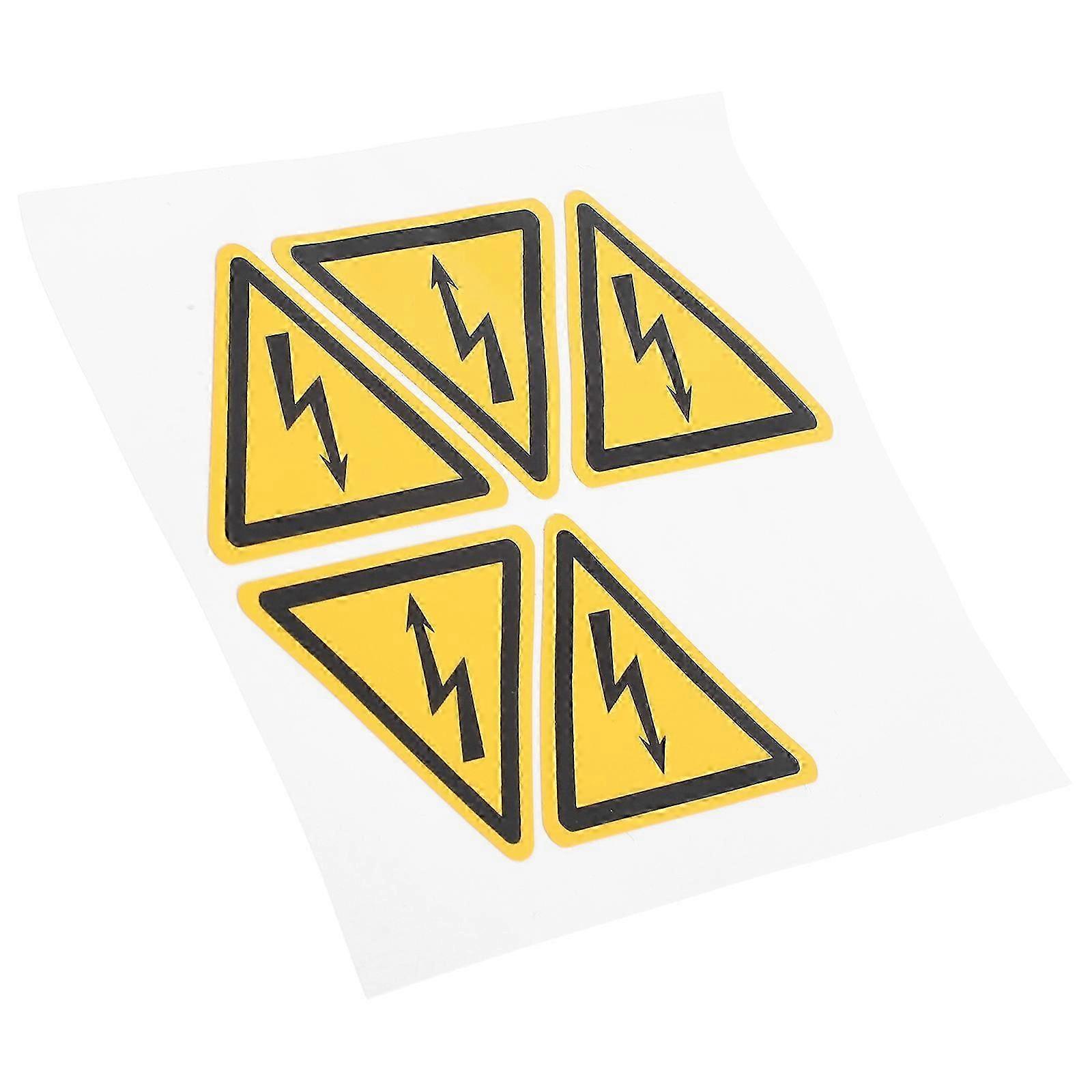 5pcs High Voltage Sticker Warning Electric Shock Decal compatible with Caution