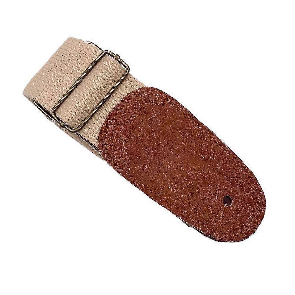 Gitarrrem Folk Justerbar Gitarrrem Ren Bomull Elgitarrrem Akustisk Gitarr Universalrem (Khaki)