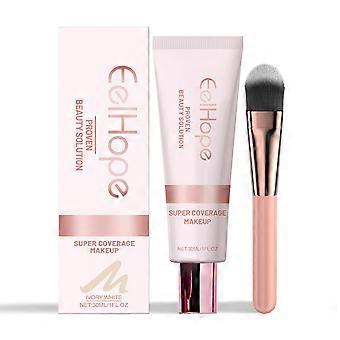 Concealer Foundation Liquid, natürliches Licht, feuchtigkeitsspendend, aufhellende Deckkraft, starke Ölkontrolle, lang anhaltende Concealer Foundation Liquid Elfenbein