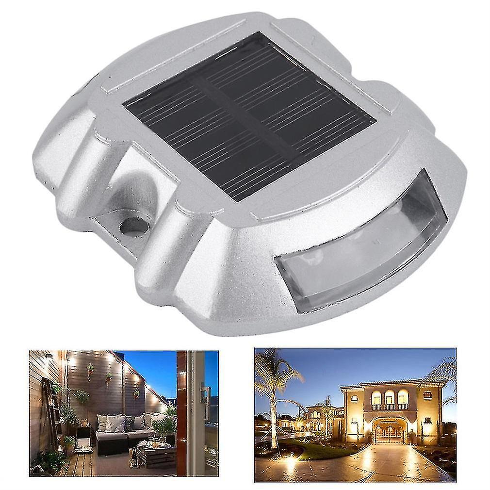 Outdoor Waterproof 6 Led Solar Power Path Stud Garden Road Dock Yard Lights