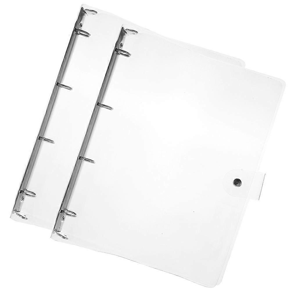 2pcs Binder Notebook Shells Plastic A4 Scrapbook Shell Plastic Binder Folder Loose-leaf Notebook Shell