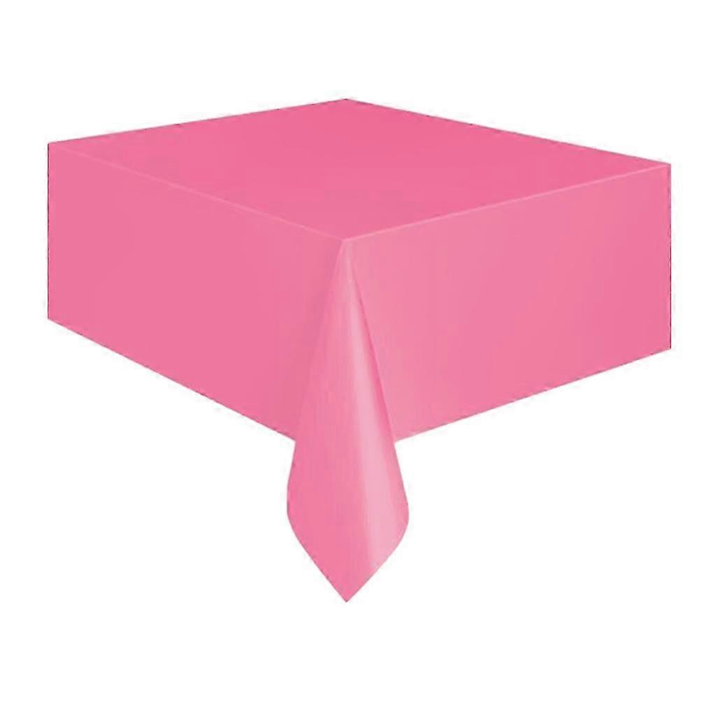 Plastic Disposable Table Covers Cloth Party Tableware Wedding Pink