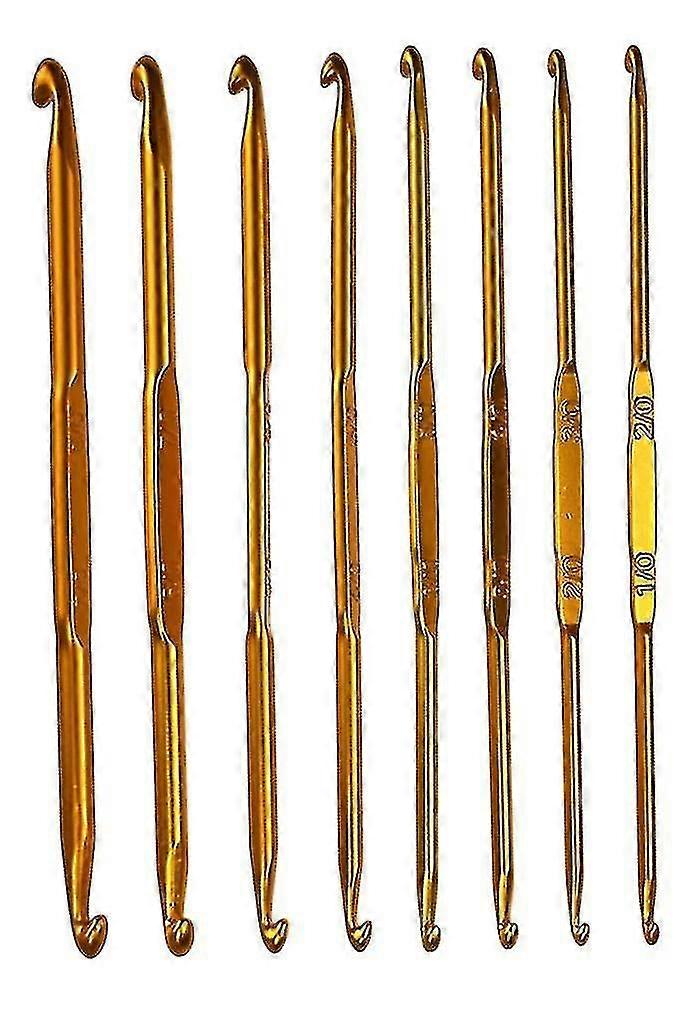 8pcs Double -claw Hook Hook, Aluminum Weaving (gold)