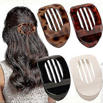 4 pinzas planas para el cabello tipo garra, horquillas francesas