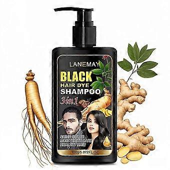 Champú para tinte para el cabello, Champú para tinte para el cabello 3 en 1 para la cobertura de canas, Champú para tinte instantáneo para hombres y mujeres