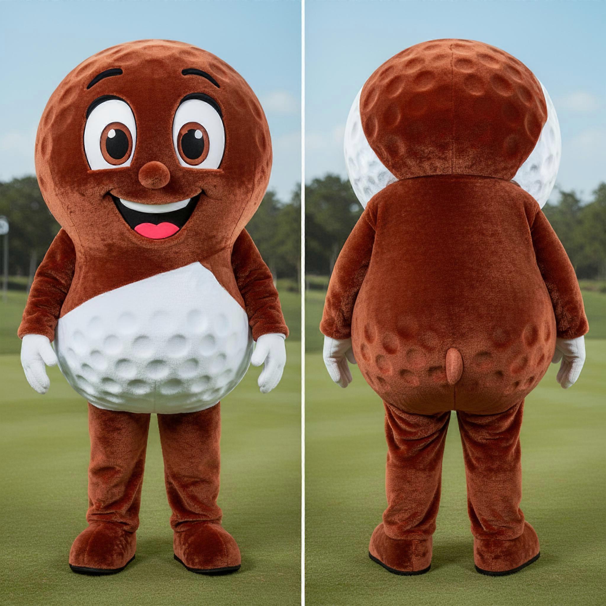 MASTICOT Rust Orange Velvety Golf Ball Mascot