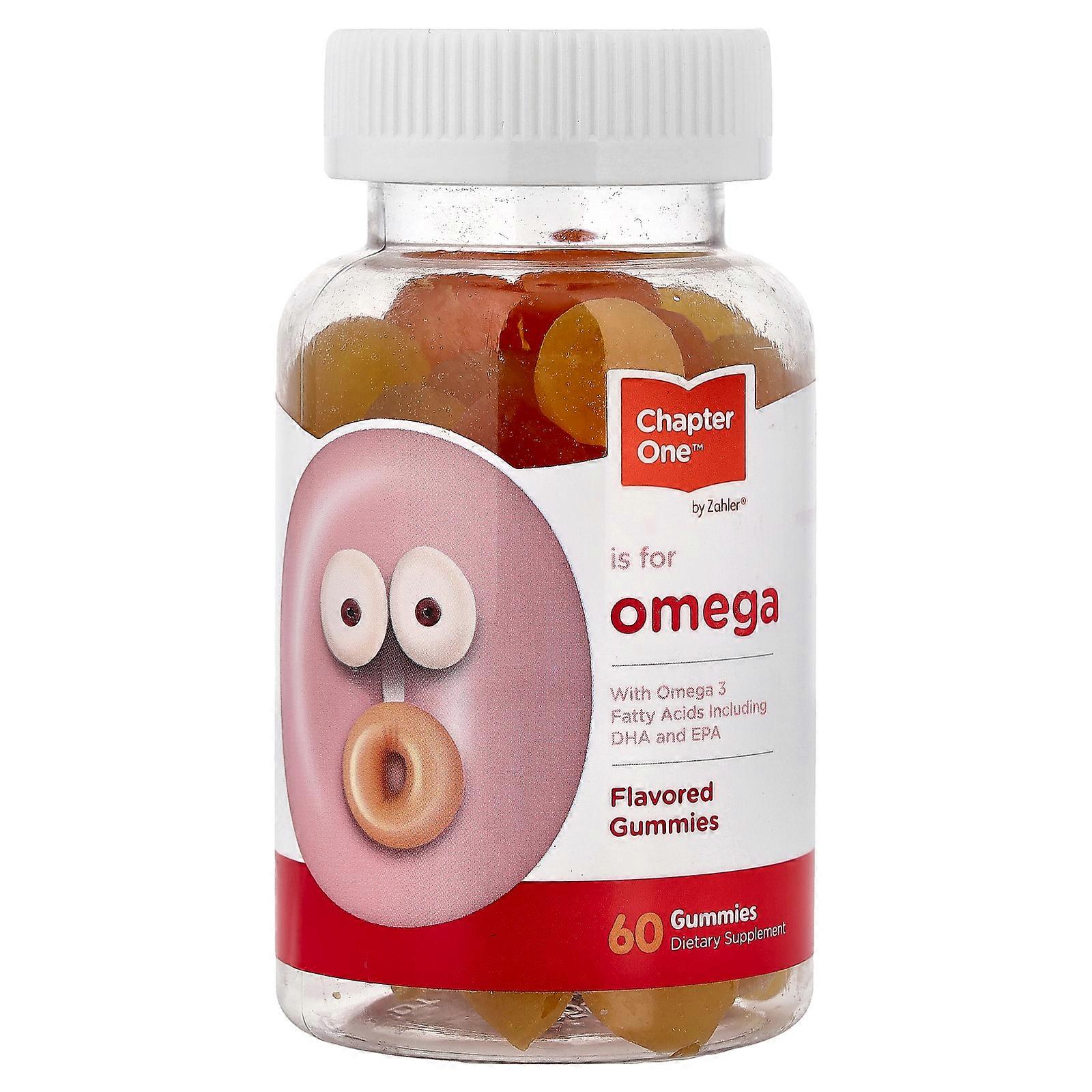 Chapter One, Omega Gummies, Flavored, 60 Gummies