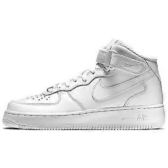 Nike Air Force 1 Mid 07 Leather 'Triple White' damskie 366731-100