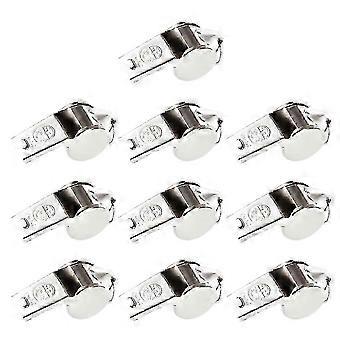10Pcs Sports Referee Whistles Professional Metal Whistles Soccer Whistles