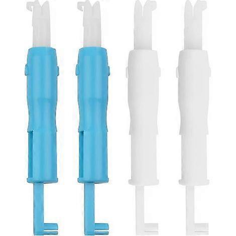 4-piece needle threader set, sewing machine needle threading aid, quick needle threader, automatic sewing needle threader, plastic needle threading to