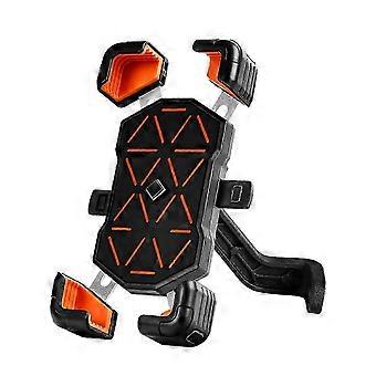 Orangefarbene Fahrrad-Handyhalterung, wackelfrei, leicht, kompatibel mit Fahrrad, Motorrad, Mountainbike, Navigationssystem RN