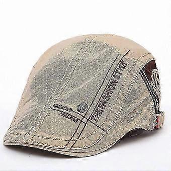Boina de algodón para hombre y mujer con diseño geométrico, accesorio de moda informal para todas las estaciones_HP