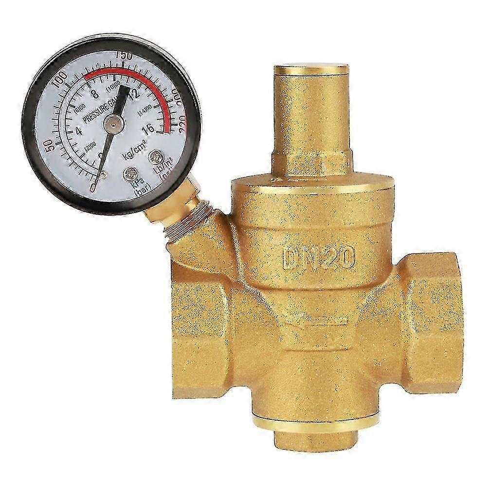 DN20 Brass Pressure Regulator with Gauge