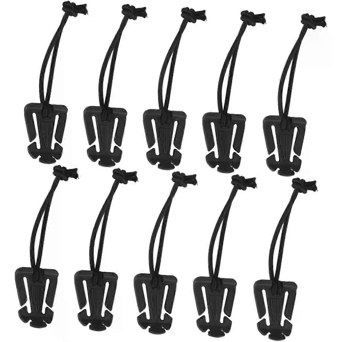 10pcs Webbing Buckles Strap Clips for Tactical Backpack Strap Management