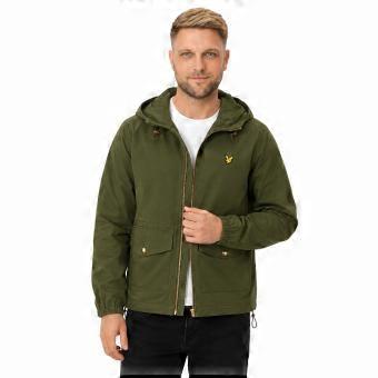 Lyle & Scott Wachsjacke mit Kapuze, Farbe: True Olive