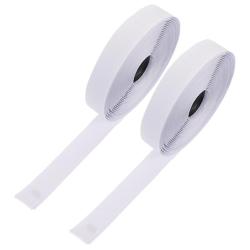 2 Rolls Self Adhesive Tape Strip Reusable Cable Straps Fastener Mounting Loop Tapes