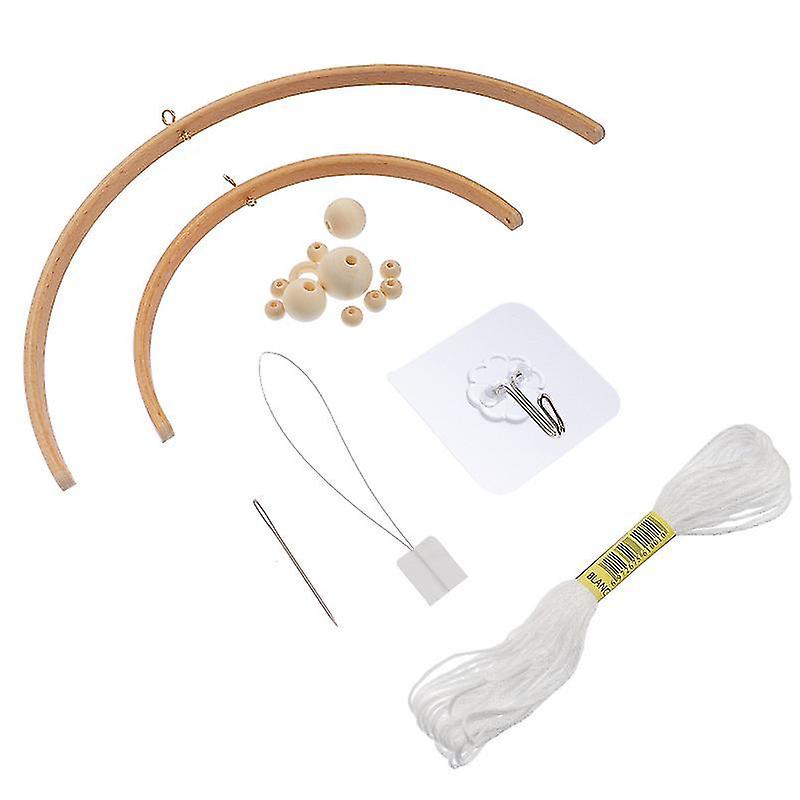 25X14x1cm Wood Color Wind Chimes 1 Set Durable Wind Chime Material Kit Complete Diy Handmade Craft A