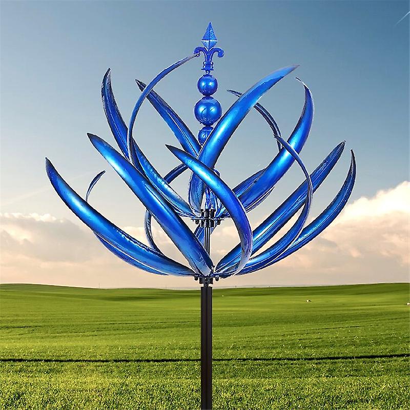 Große Metall-Windspinner 90cm - Garten Deko Windmühle Für Hof & Rasen