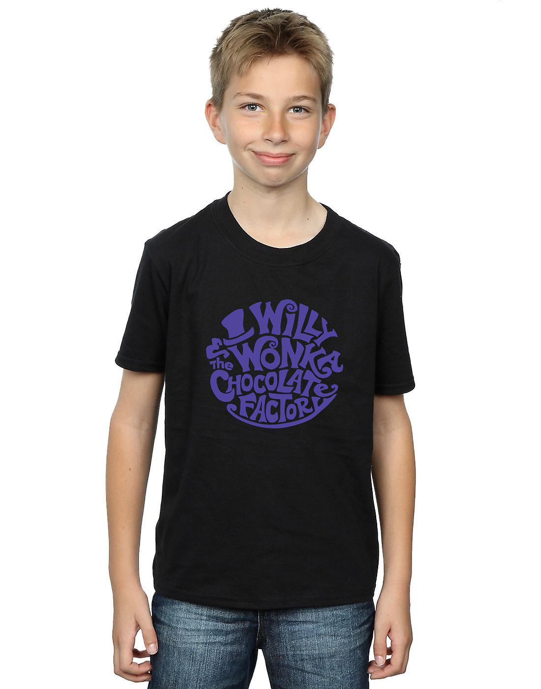 Willy Wonka & The Chocolate Factory Boys Typed Logo T-Shirt