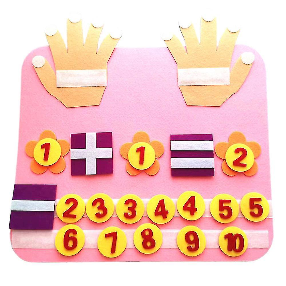 Math Addition And Subtraction Felt Board Finger Numbers Counting Toy Teaching Aids For Kids Baby Early Education Learning
