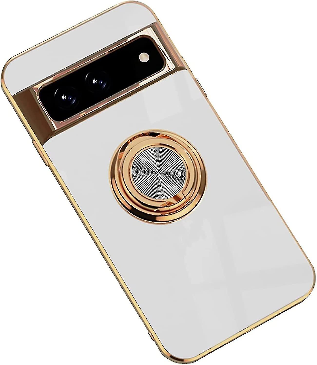 Electroplated Magnetic Phone Case Compatible With Google Pixel 7/pixel 7 Pro With Ring Stand