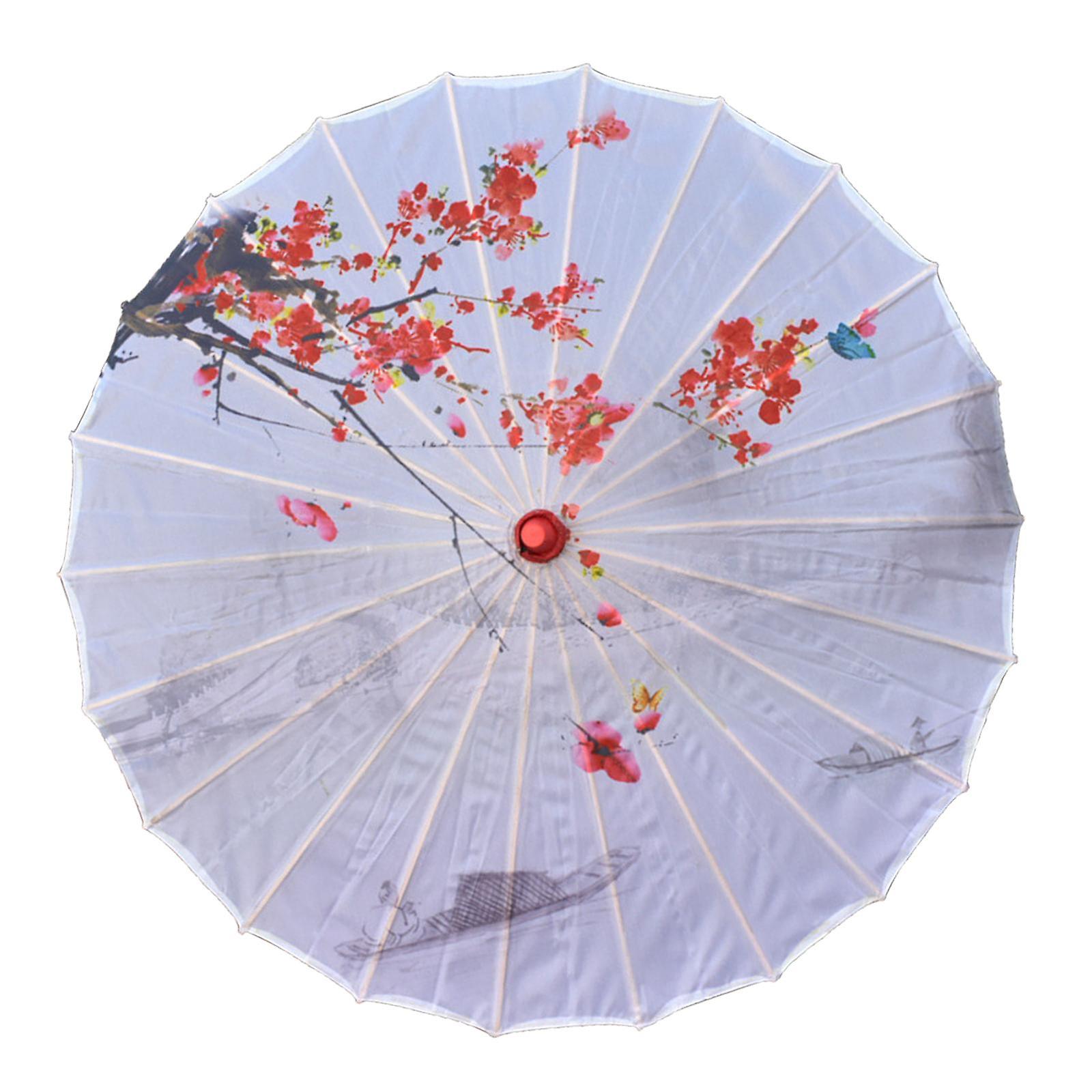 Silk Cloth Handmade Classical Dance Umbrella for Cosplay Prop B