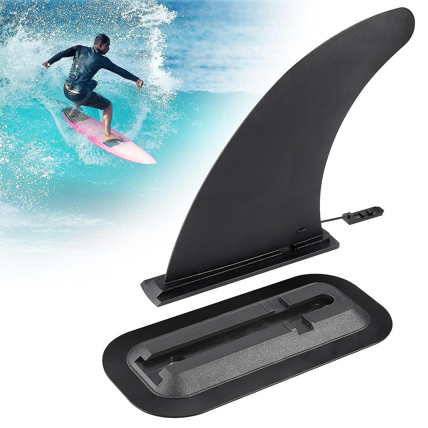 8 Inch Removable Universal Surfboard Sup Fin with Fin Base, Detachable Center Fin Stand Up Paddle Bo