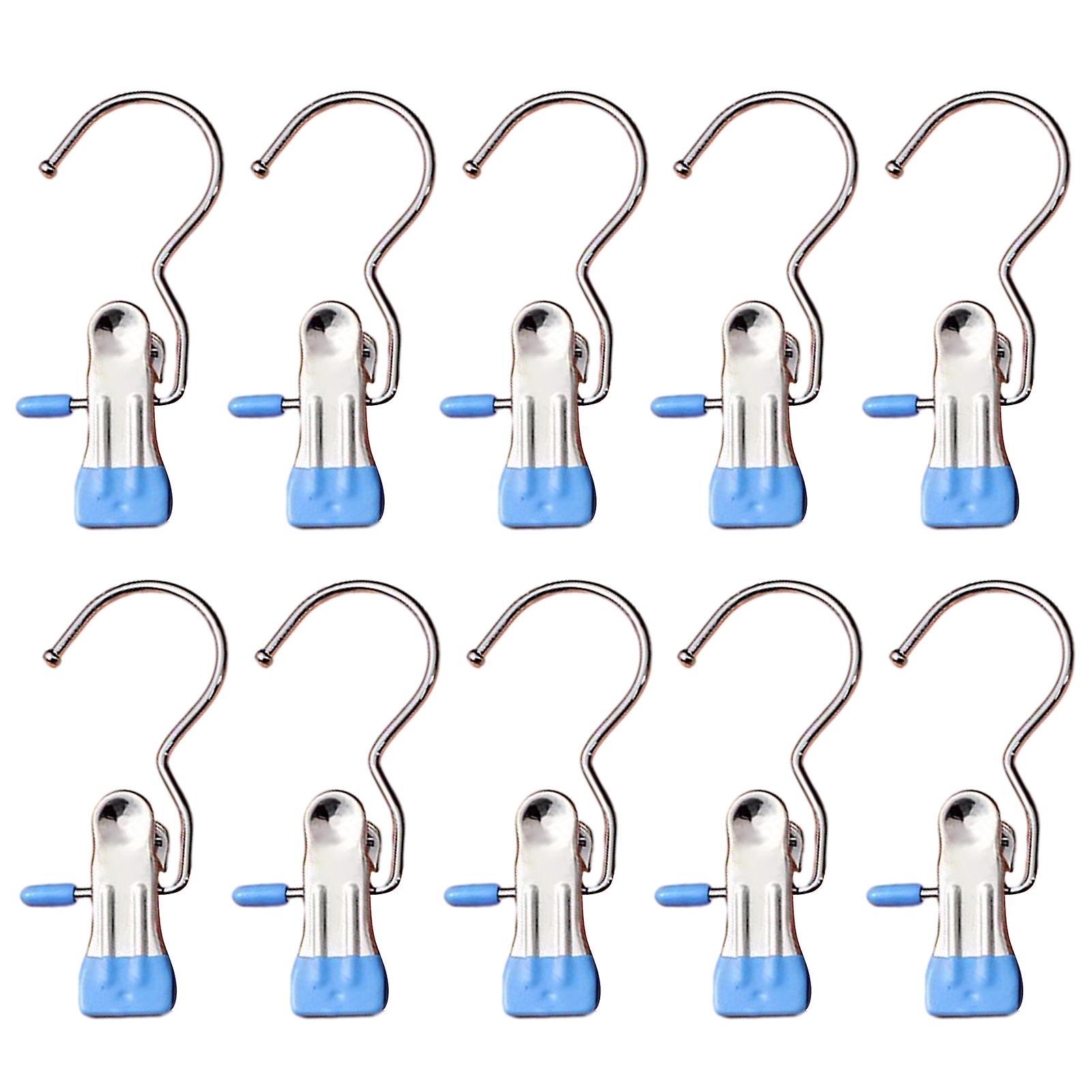 Heavy Duty Stainless Steel Hanging Hooks Clips Durable Sample Storage Clamp for Clothes Towel Scarf