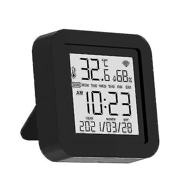 Tuya Wifi Smart Ir Remote With Temperature Humidity Sensor Date Display For Air Conditioner Tv Ac Works With Alexa,google Home