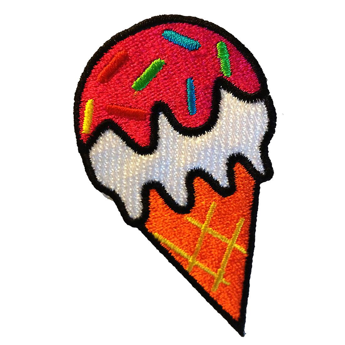 Patch / iron-on patch - Ice cream summer kids - colorful - 8.3 x 4.7 cm - patch