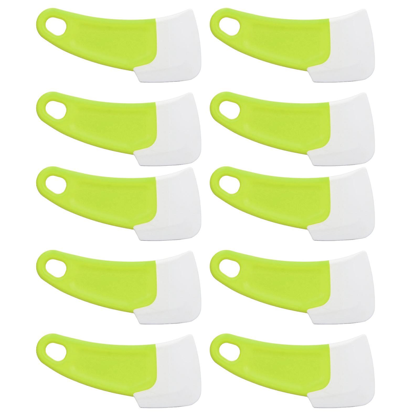 10 Pcs Mini Spatula Flexible Hook Hole Design PP Handle Kitchen Silicone Spatula for Cake Pasta Baking Cooking Green
