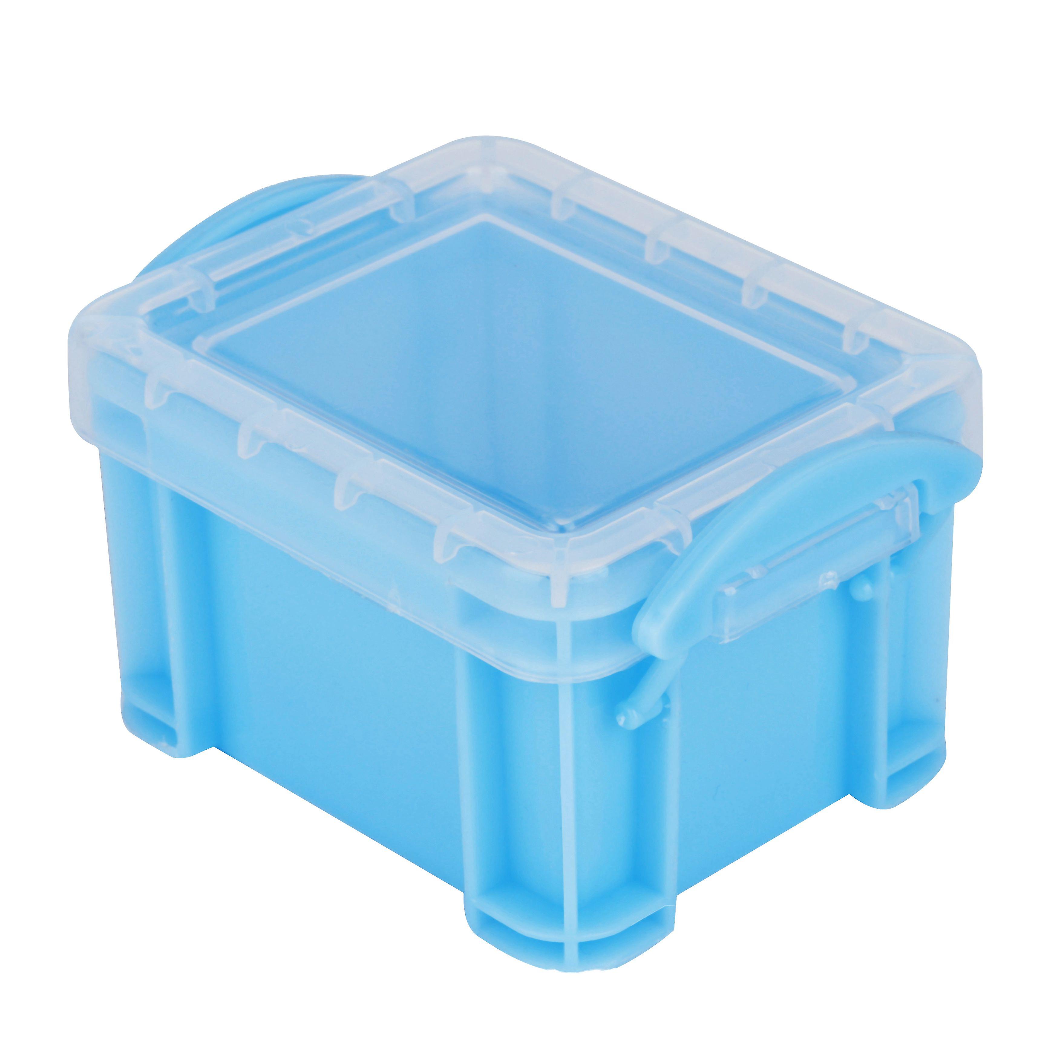 6Pcs Mini Storage Box Storage Bin Container Cosmetic Box Pill Box Organizer （Blue）