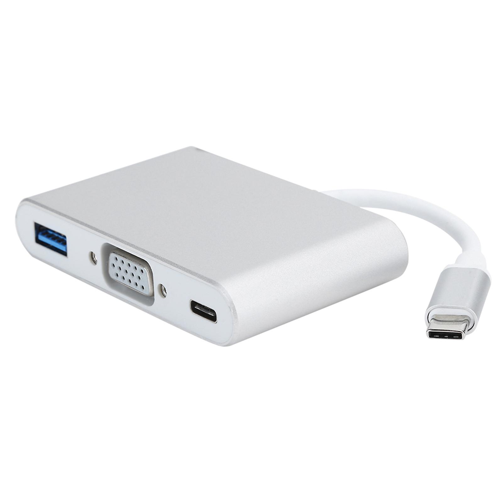 Multiport Adapter, USB-C Hub with Ultra HD Video HDMI Output & High Speed Transfer USB 3.0 Port for Monitor, Projector, Television, Plug and Play,