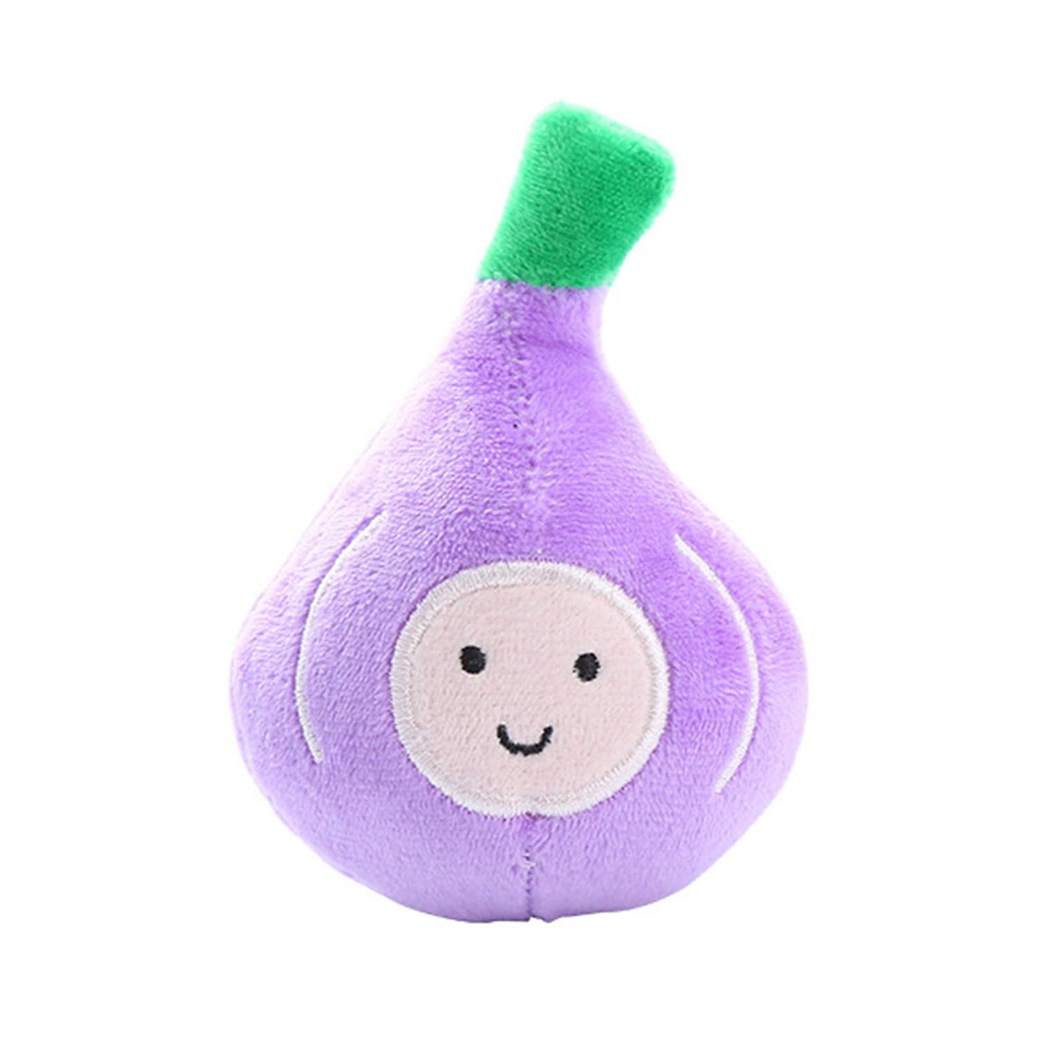 Interactive Catnip Cat Toys Fun Garlic Onion Shape Soft Plush Fabric Durable Bite-Resistant Teeth
