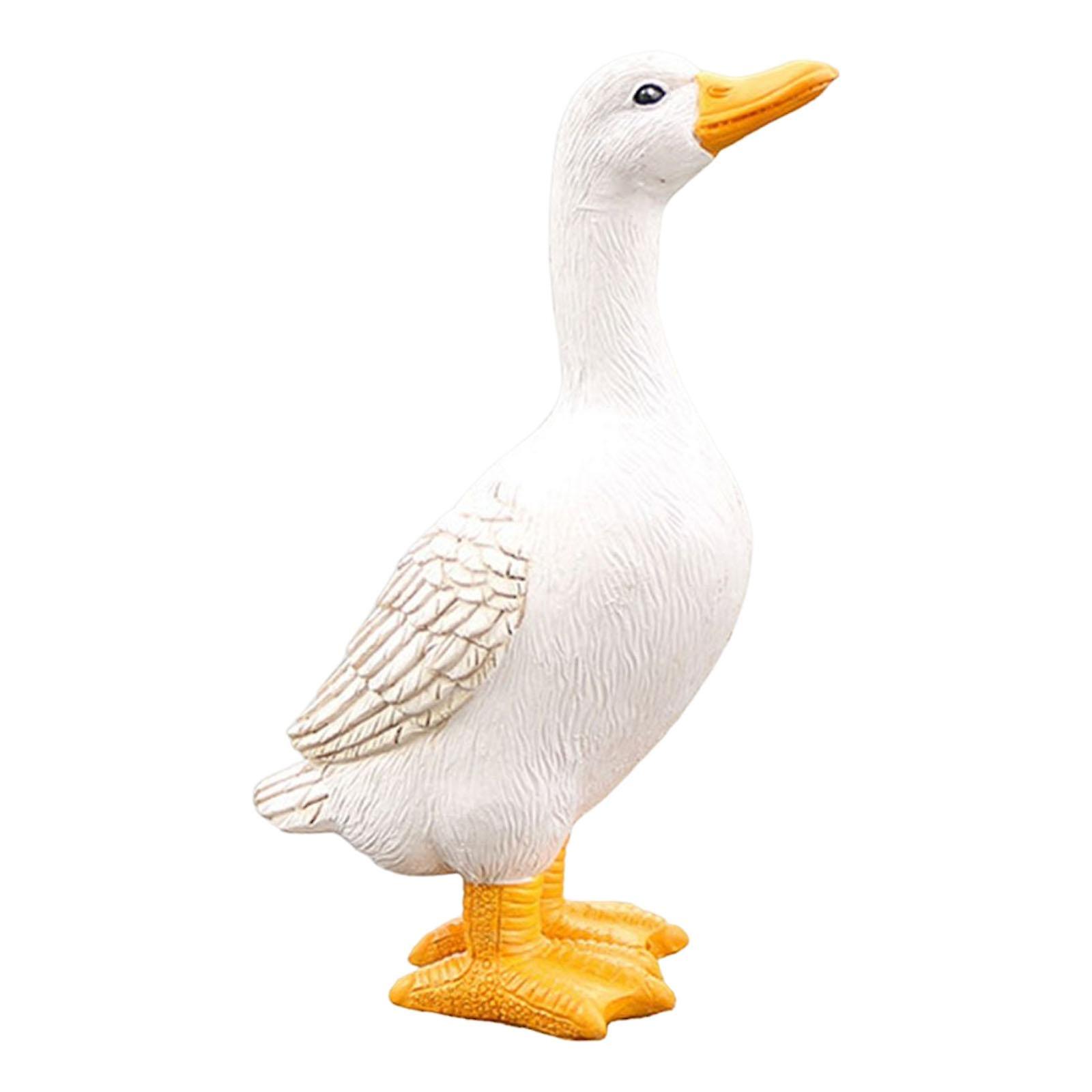 Garden Statues Duck Carving Resin Miniature Craft for Garden Home Ornaments Small